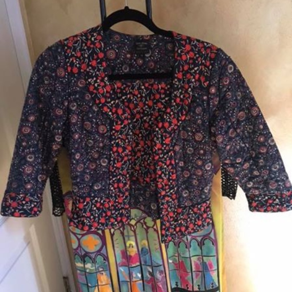 Quilted reversible jacket , 100% cotton. Sz. S